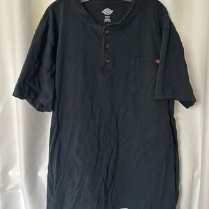 Dickies Men's Black Henley Shirt